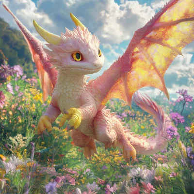 Endearing Pink Dragon