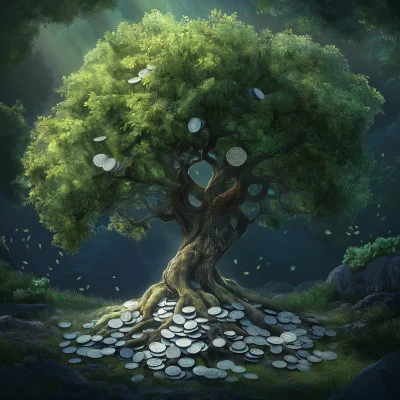 Silver Tree of Wealth