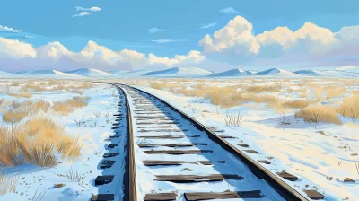 Desert Railroad Tracks