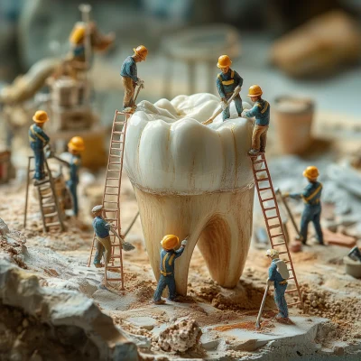 Miniature Construction Workers at Work