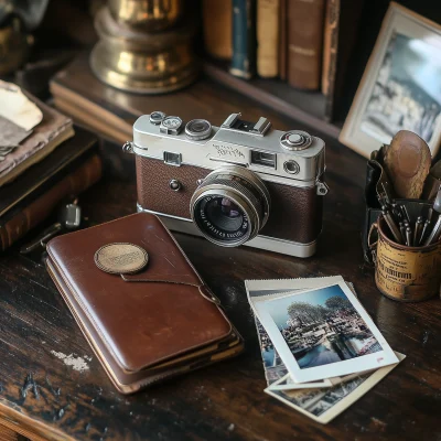 Vintage Aesthetic Desk Flat Lays