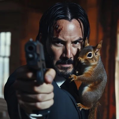 John Wick with Squirrel