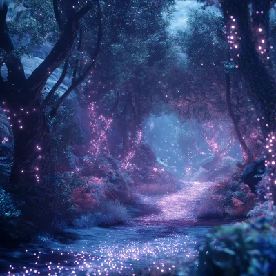 Mystical Midnight Forest