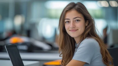 Young Woman in Office