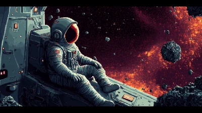 Astronaut in Pixel Art