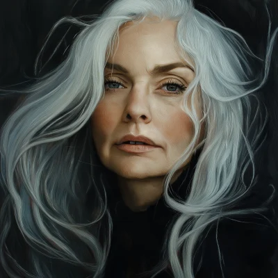 Portrait of a Woman with White Hair