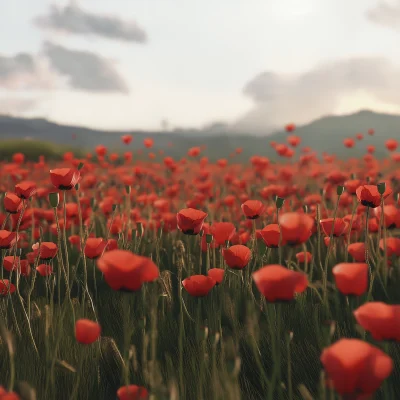 Vibrant Poppy Field