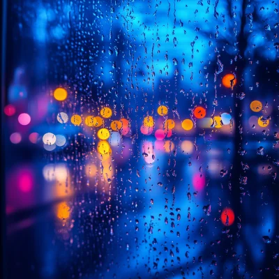 Rainy Night Reflections