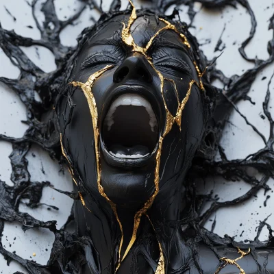 Screaming Woman Made of Rubber