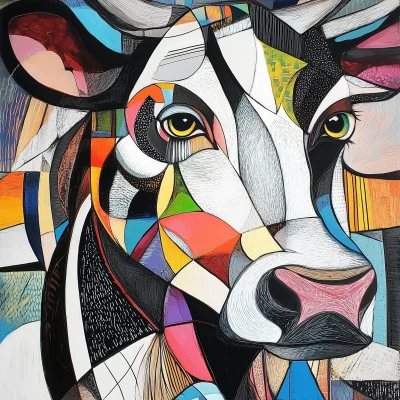 Abstract Cow Painting