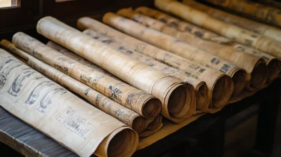 Ancient Egyptian Papyrus Scrolls