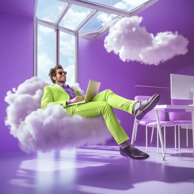 Happy Dutch Man on a Cloud