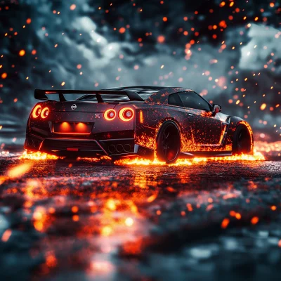 Fiery Nissan