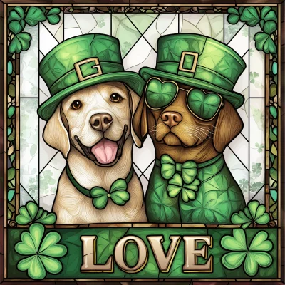 St. Patrick’s Day Stained Glass Design