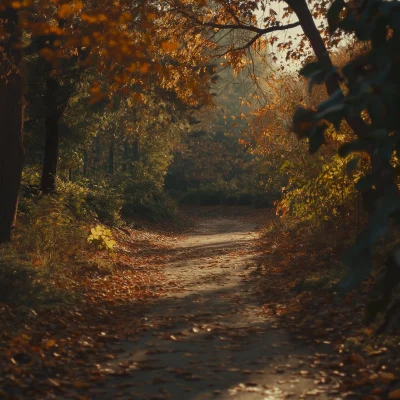 Serene Autumn Path