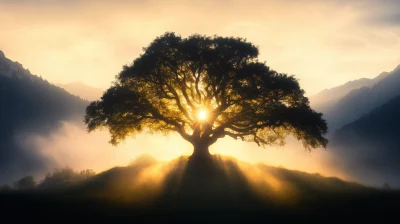 Solitary Oak Tree