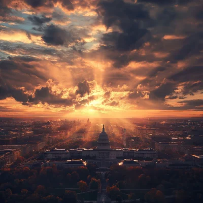 Dawn Over Washington DC