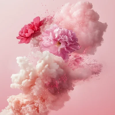 Exploding Pink Flowers