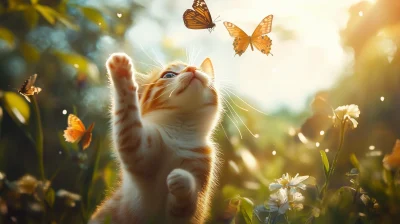 Dancing Cats and Butterflies