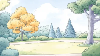 Cartoon Trees Landscape