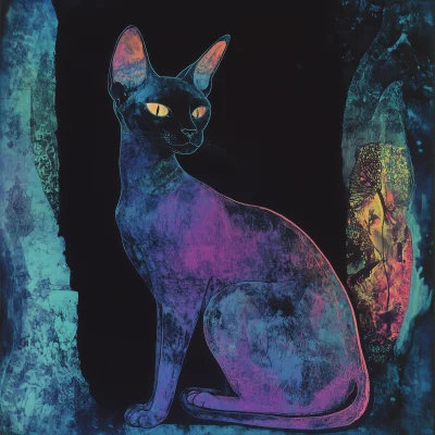 Psychedelic Sphinx Cat