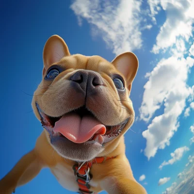 Skydiving French Bulldog