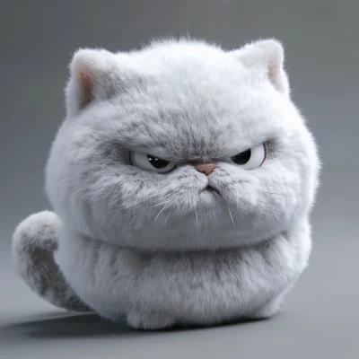 Angry Plush Cat