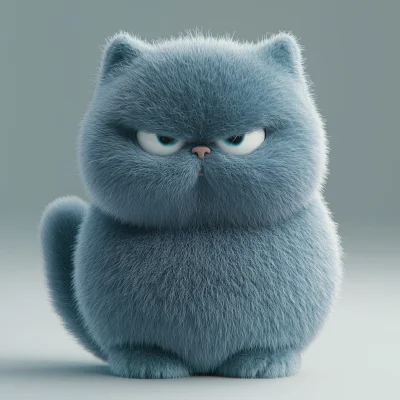 Angry Fluffy Cat