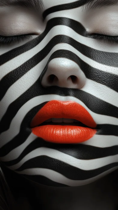 Zebra Face Portrait