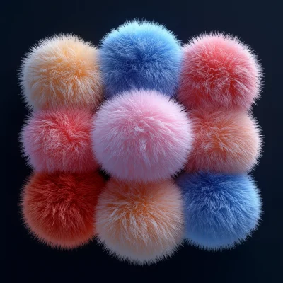 Colorful Plush Particles