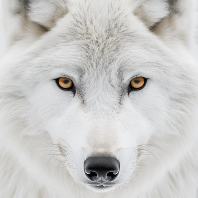 Camouflaged White Wolf