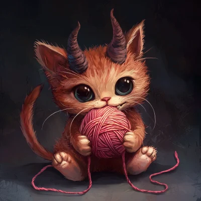 Cute Demon Cat