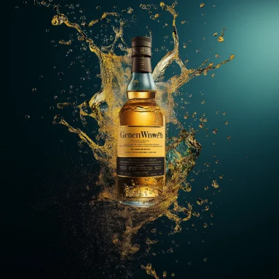 Golden Whiskey Splash