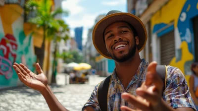 Energetic Tour Guide in Brazil