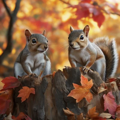 Squirrels in Autumn