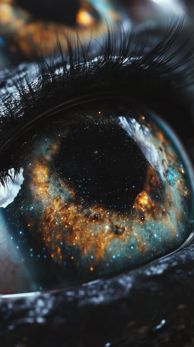 Galaxies Reflected in Black Eyes