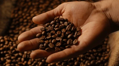 Inspecting Roasted Coffee Beans