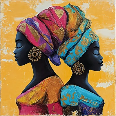 Modern African Family Wall Art Collection