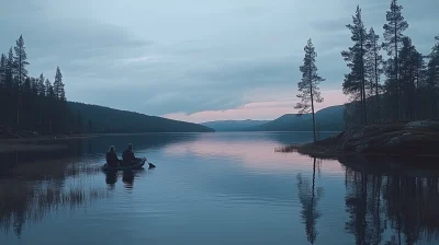 Family Camping at Sunset