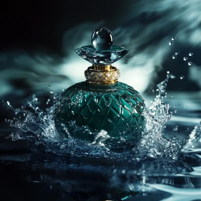 Luxury Perfume in Waves