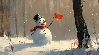 New Year Snowman