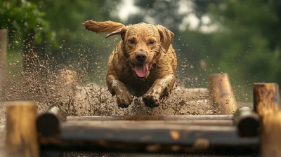 Happy Labrador at Muddy Event