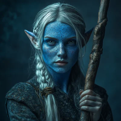 Portrait of a Blue Elf