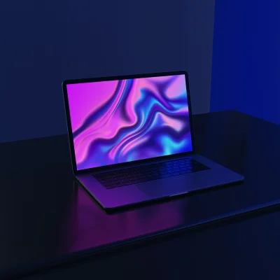 Futuristic MacBook Mockup