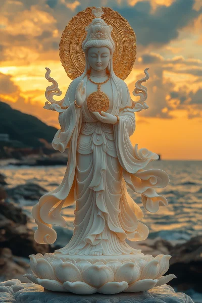 Jade Guanyin Bodhisattva Statue