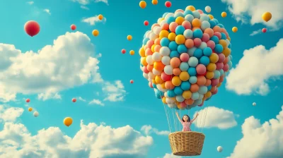 Girl in Balloon Basket