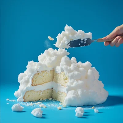 Fluffy Cloud Cake Cutting