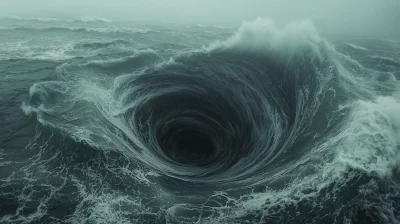 Dramatic Ocean Whirlpool