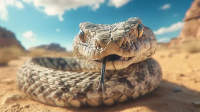 Rattlesnake in the Desert