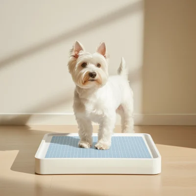 West Highland Terrier on Training Pad